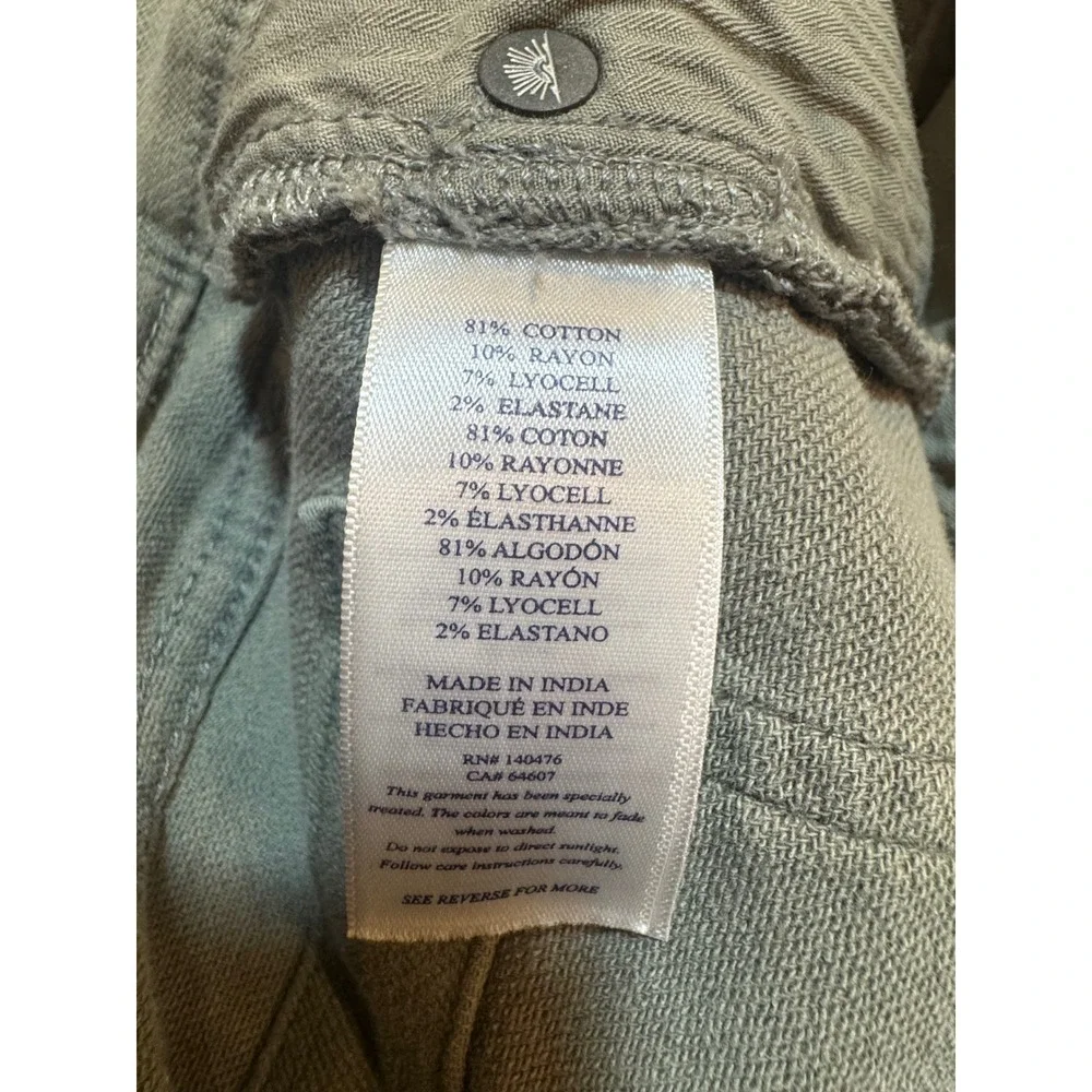 Faherty Brand Mens 5-Pocket Straight Leg Pants Sage Green Grey 38x30 - Picture 13 of 16